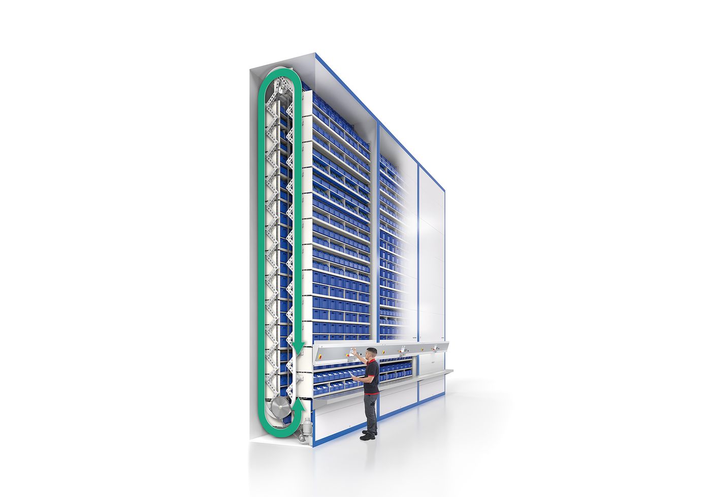 Rotomat Filing System Hanel Rotomat vertical storage system: small parts vertical storage for ...