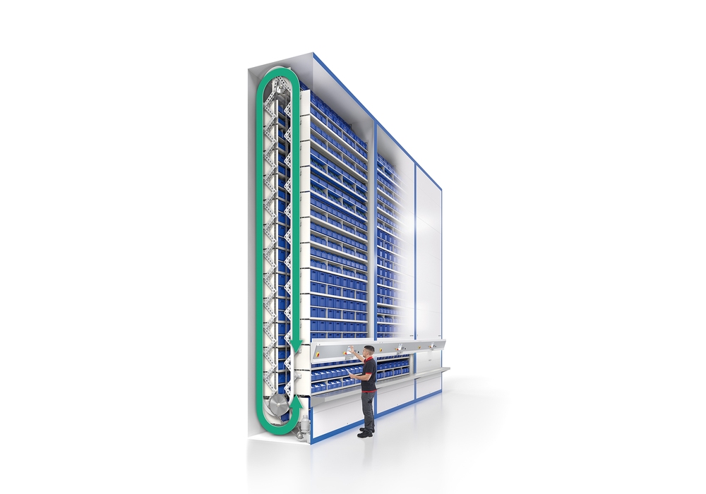 The Hänel Rotomat Industrial Storage system is a flexible and adaptable warehouse storage solution that slashes work time and administration costs.