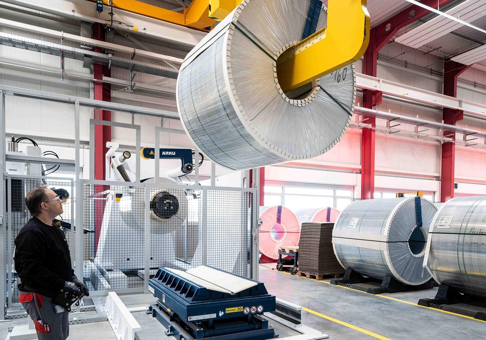 TRUMPF sheetmetal 4000 metric tons of CO2 a year inserting a coil