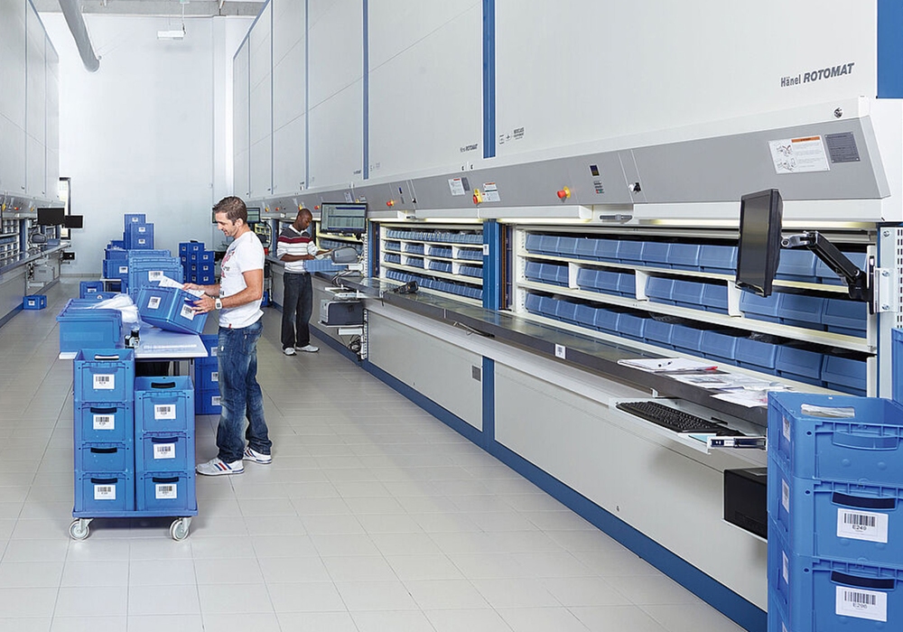 The Hanel Rotomat minimises downtimes and reduces bottlenecks in your mining operation by storing and retrieving small parts on time.