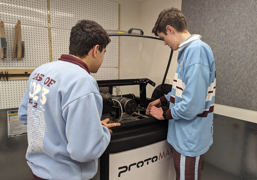 OMAX ProtoMAX St. Johns Grammar School-application image with Students