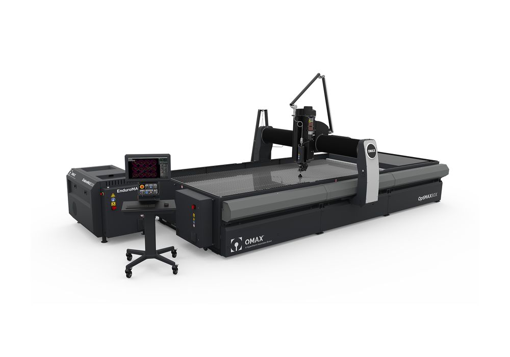 Metal Fabrication OMAX Water jet cutting machine OptiMAX