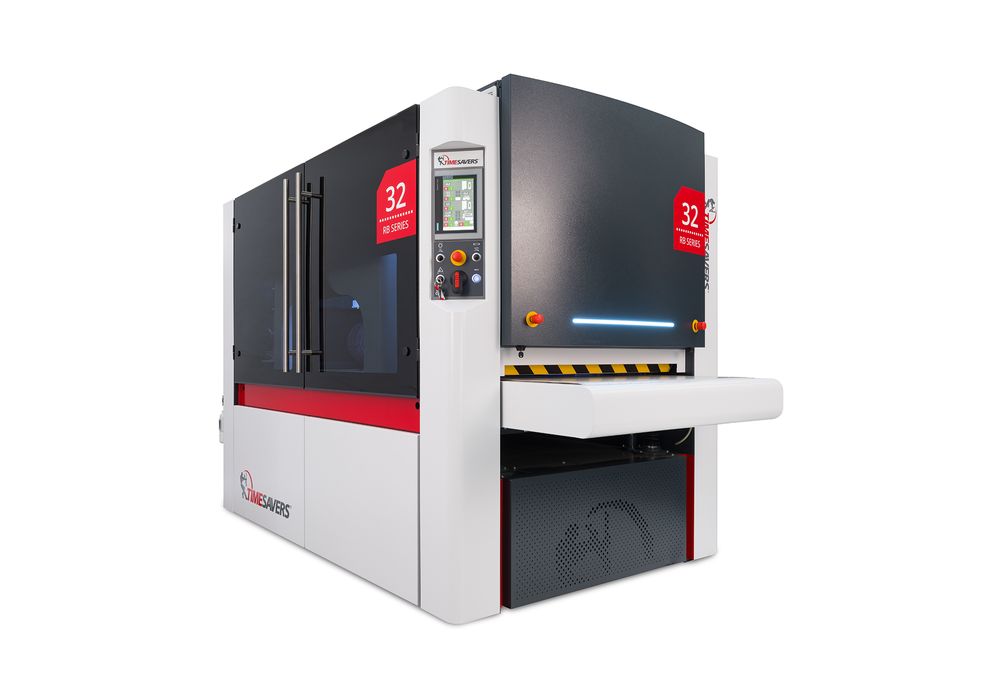 The Timesavers 32 HWRB series rotary brush machine is