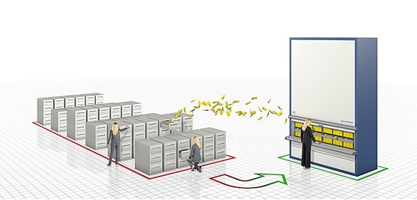 Reduce floor space by up to 80% with secure, cost efficient vertical storage solution from Hanel